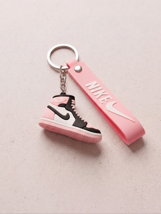 Nike Accessories - Nike Pink and Black Mini Sneaker Keychain with Pink Strap